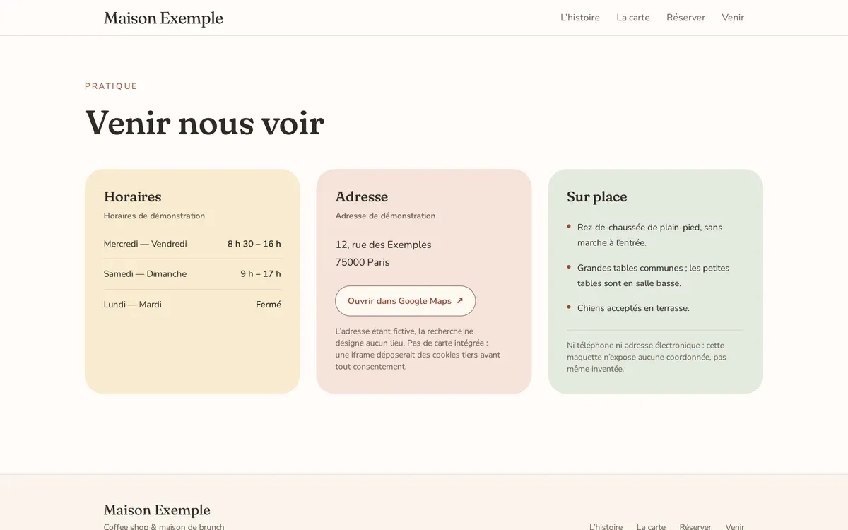 Site Maison Exemple — aperçu 4 sur 4.